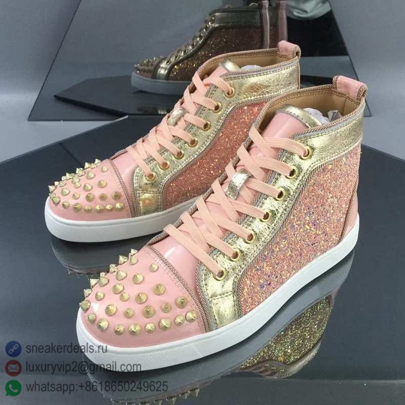 CHRISTIAN LOUBOUTIN UNISEX HIGH SNEAKERS PINK D8010320